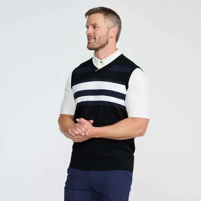 Men's V-Neck Color Block Knitted Vest