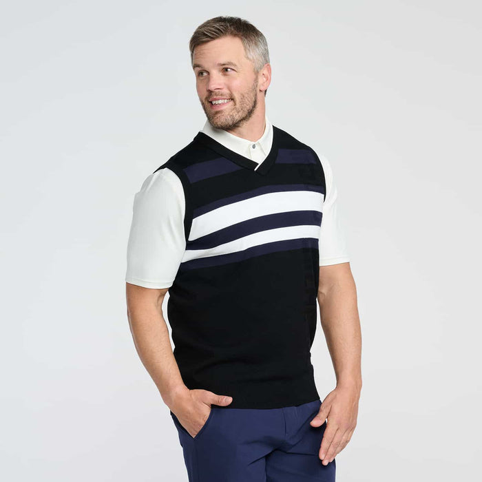 Men's V-Neck Color Block Knitted Vest