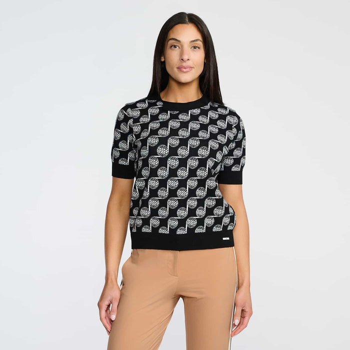 Women's Golf Ball Motif Knitted Top