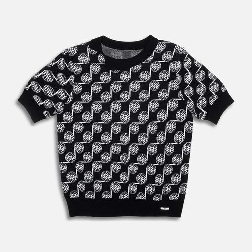 Women's Golf Ball Motif Knitted Top