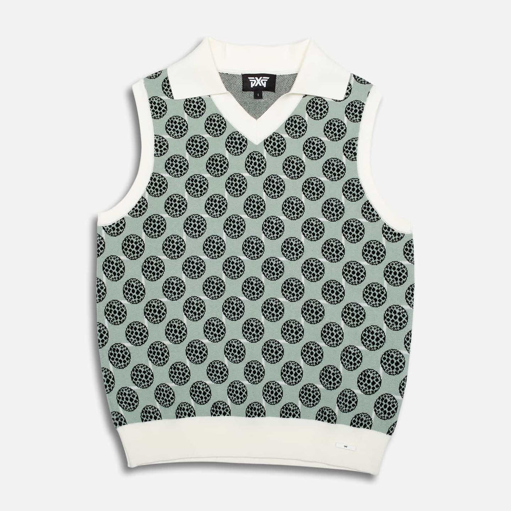Women's Golf Ball Motif Sleeveless Top